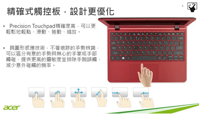 Acer ES1 精確式觸控面板